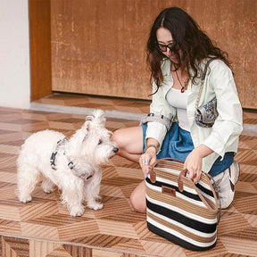 Sac de plage en coton tissé léger fait main transport pour animaux idéal pour les vacances d'été