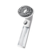 Brosse de bain massante avec distributeur de shampoing 2 en 1 pour chien
