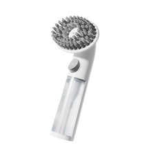 Brosse de bain massante avec distributeur de shampoing 2 en 1 pour chien