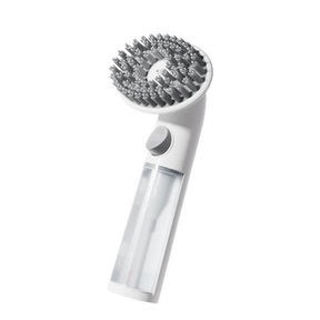 Brosse de bain massante avec distributeur de shampoing 2 en 1 pour chien