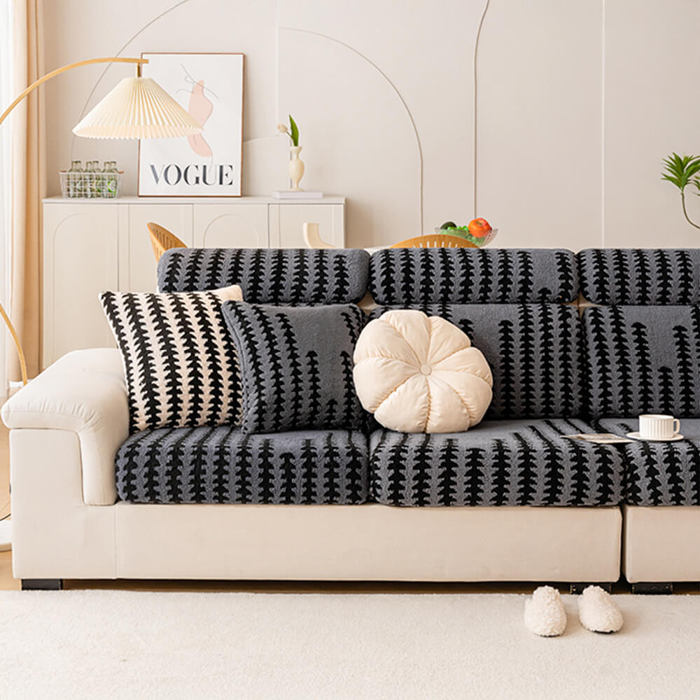 LHGOGO Grande Couverture Canapé Aztèque Avec Pompons – Jeté Réversible Épais 180x230/300/340 Cm – Doux, Canapé 3-4 Places, Lit