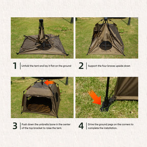 Tente de camping pour chien portable et pliable automatique