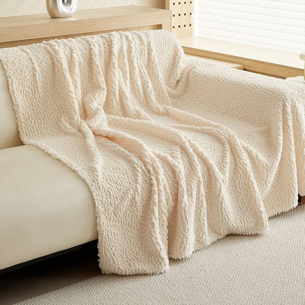 Housse de canapé durable en chenille pelucheuse effet nuage