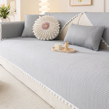 Coussin rafraîchissant avec bordure en dentelle délicate et housse de canapé effet glacé