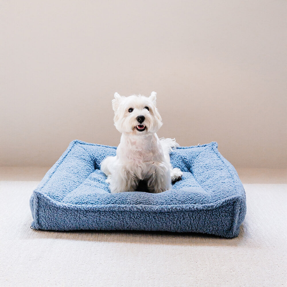 Lit rond pour chien et chat avec coussin de confort en peluche et soutien