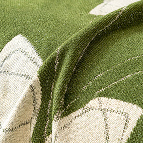 Couverture de canapé élégante en chenille réversible à motifs floraux