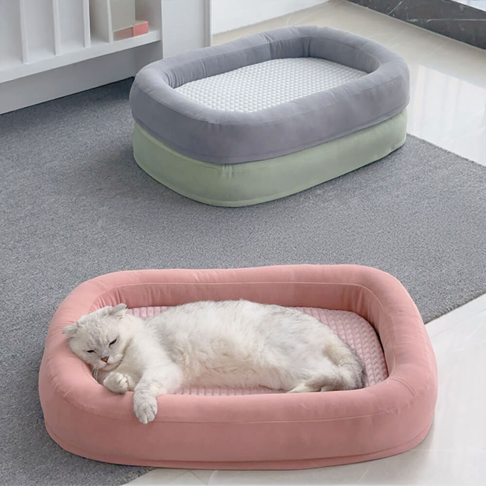 Lit orthopédique lavable en peluche douce pour chien et chat