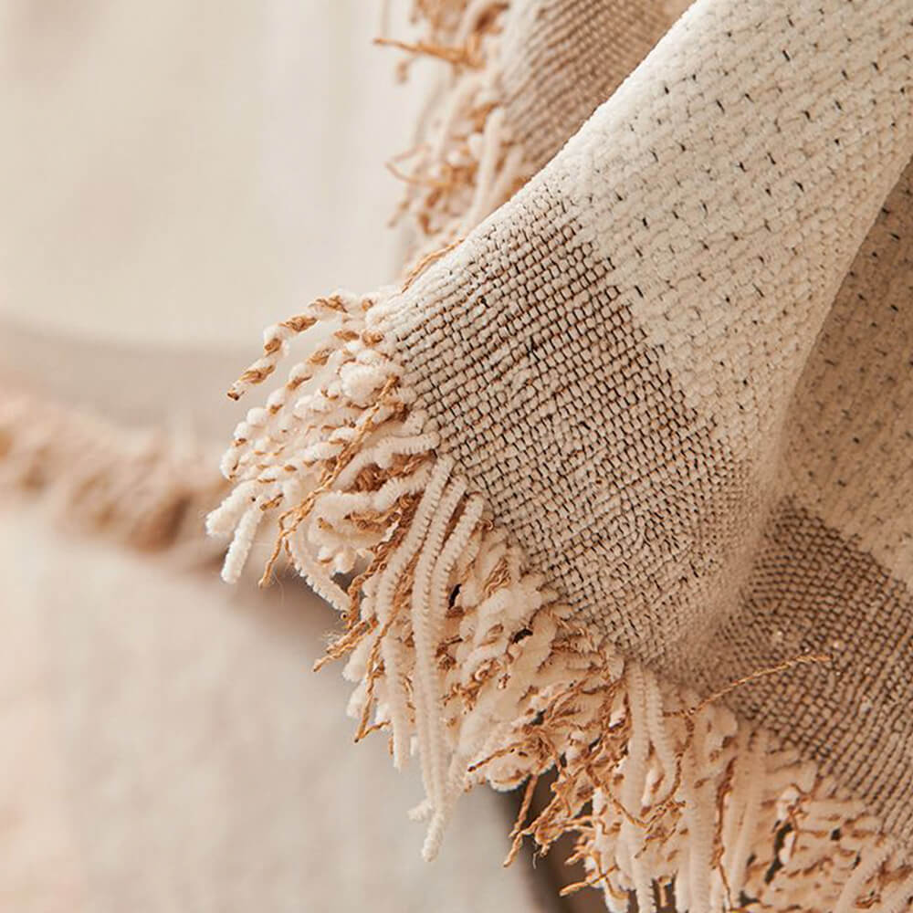 Housse de canapé réversible en chenille à motif géométrique
