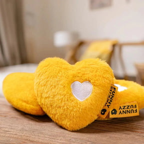 FUNNYFUZZY Jouet grinçant en peluche pour chien en forme de cœur