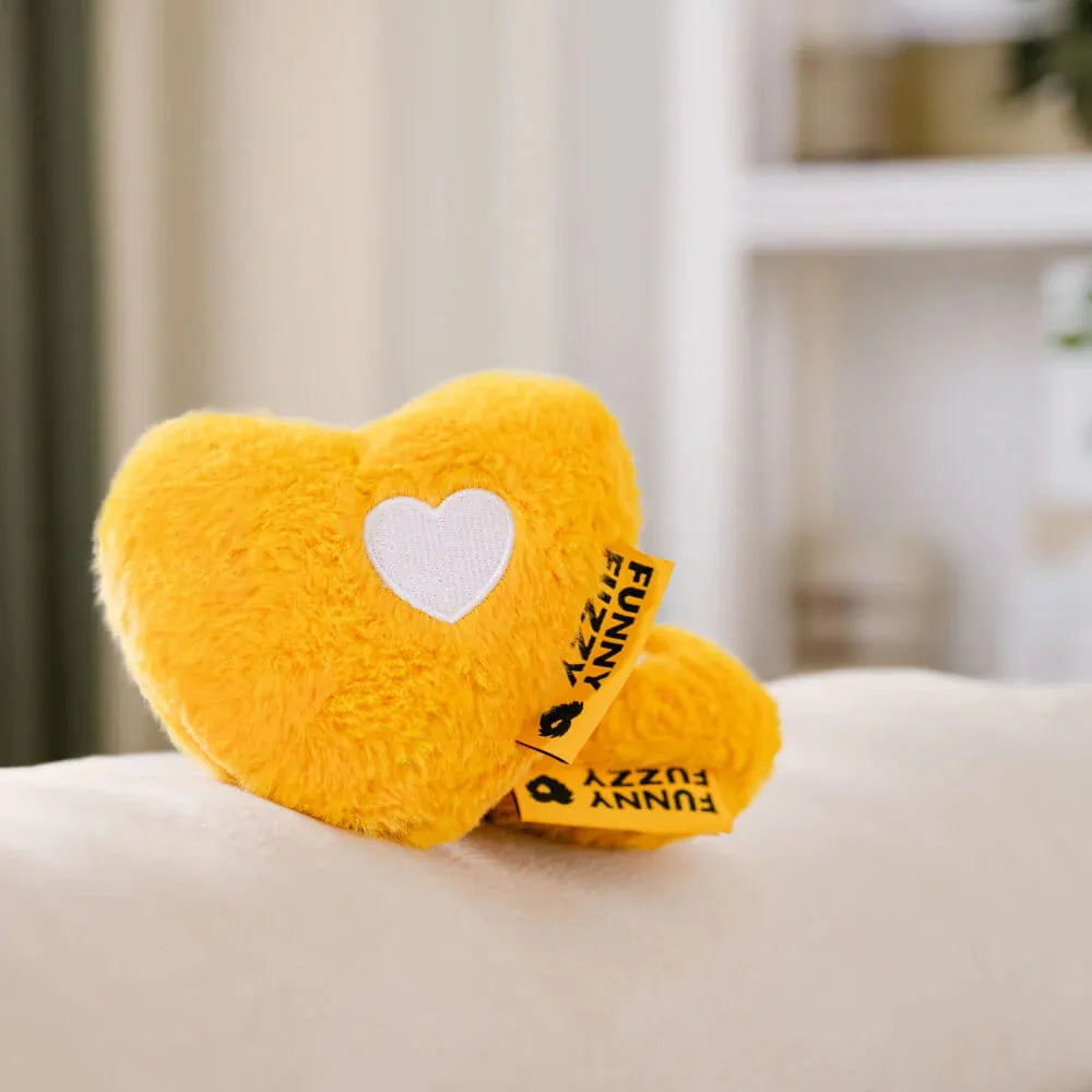 FUNNYFUZZY Jouet grinçant en peluche pour chien en forme de cœur