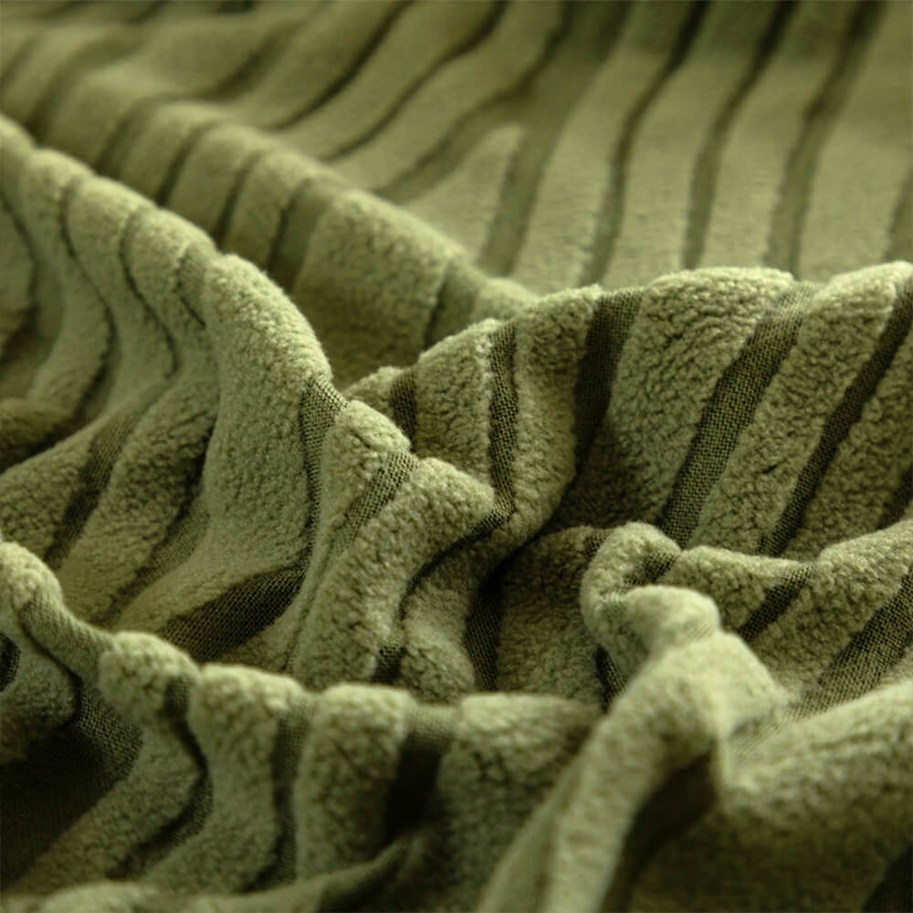 Housse de canapé magique intégrale antidérapante en jacquard à rayures