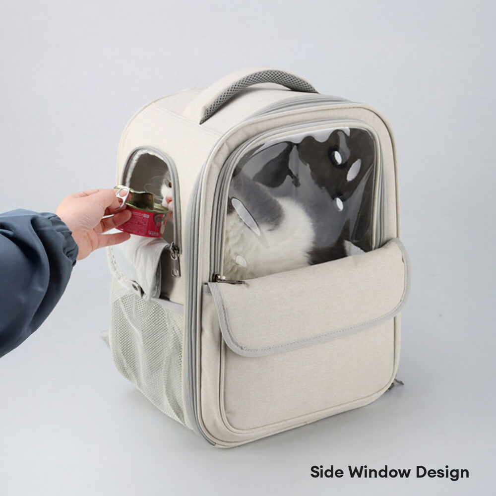 Sac à dos respirant léger et pliable pour transporter des chats et petits animaux