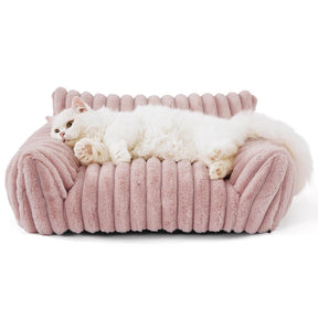 Lit moelleux et luxueux en fausse fourrure de lapin pour chien et chat