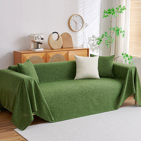 Housse de canapé en lin moderne durable avec franges minimalistes