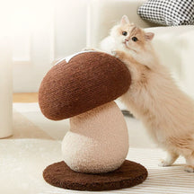 Poste à gratter en sisal naturel forme de champignon pour grands chats