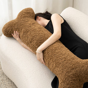 Coussin os en peluche doux et confortable pour canapé