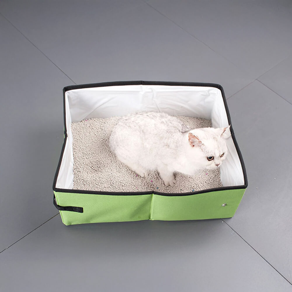 Boîte à litière pliable en aluminium pour chat portable et étanche