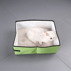 Boîte à litière pliable en aluminium pour chat portable et étanche