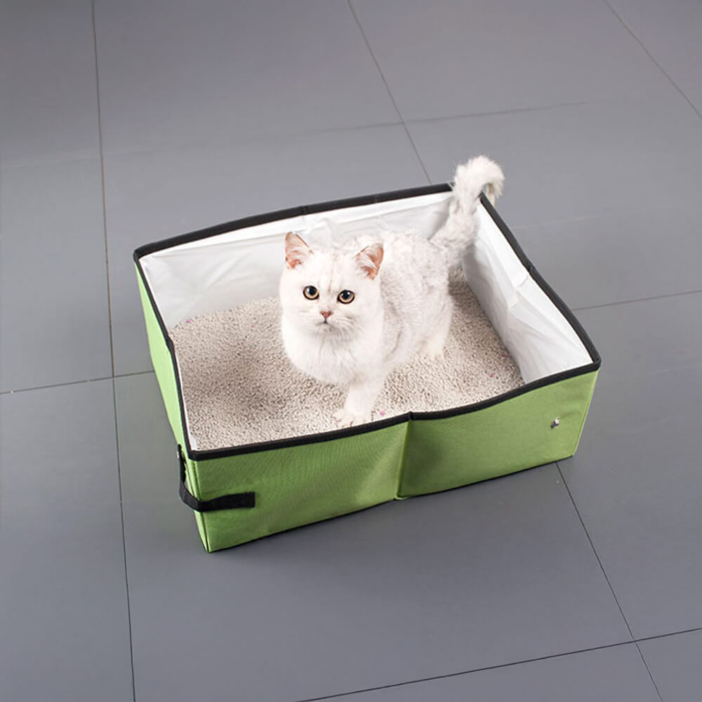 Boîte à litière pliable en aluminium pour chat portable et étanche