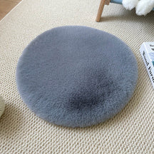 Tapis rond ultra doux en fausse fourrure de lapin pour chien et chat