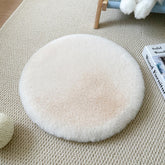 Tapis rond ultra doux en fausse fourrure de lapin pour chien et chat