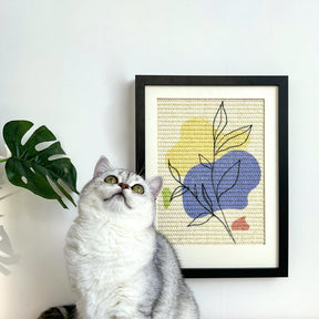 Plaque à gratter décorative en sisal art mural fonctionnel pour chat