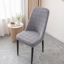 Housse de chaise de salle à manger en jacquard extensible amovible et lavable pour chaise Parson