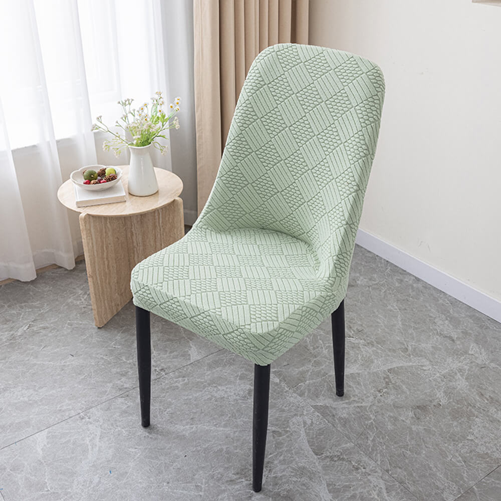 Housse de chaise de salle à manger en jacquard extensible amovible et lavable pour chaise Parson