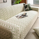 Housse de canapé magique en polaire jacquard avec motif d'épi de blé texturé