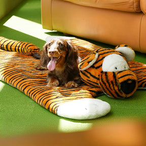 Tapis de couchage chaud rayé pour chien et chat