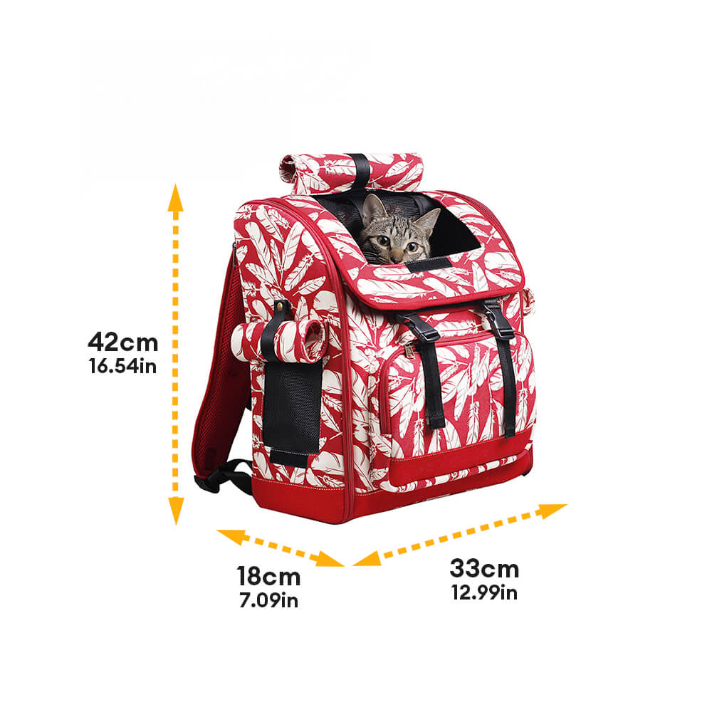 Sac à dos de voyage pour chat portable et confortable à motif hawaïen tendance