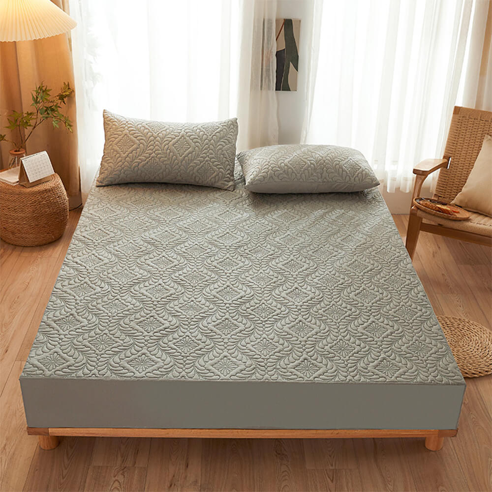 Housse de matelas matelassée douce et imperméable anti-taches