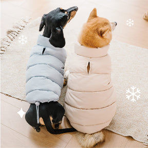 Gilet coupe-vent chaud sans manches pour chien rembourré anti-rides