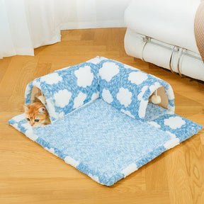 Tapis de couchage nuage en peluche pour chat spacieux