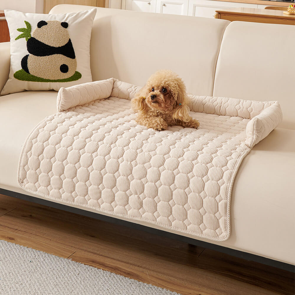 Housse de protection pour meuble matelassée en Pearl Fleece ultra douce pour chien