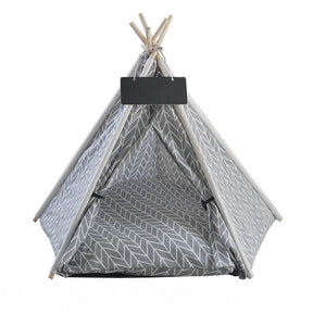 Tente Teepee pour animaux en forme d'étoile à cinq pattes légère respirante et amovible