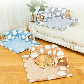 Tapis de couchage nuage en peluche pour chat spacieux