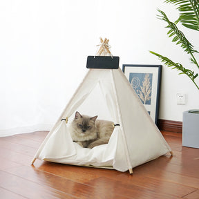 Tente Teepee pour animaux en forme d'étoile à cinq pattes légère respirante et amovible