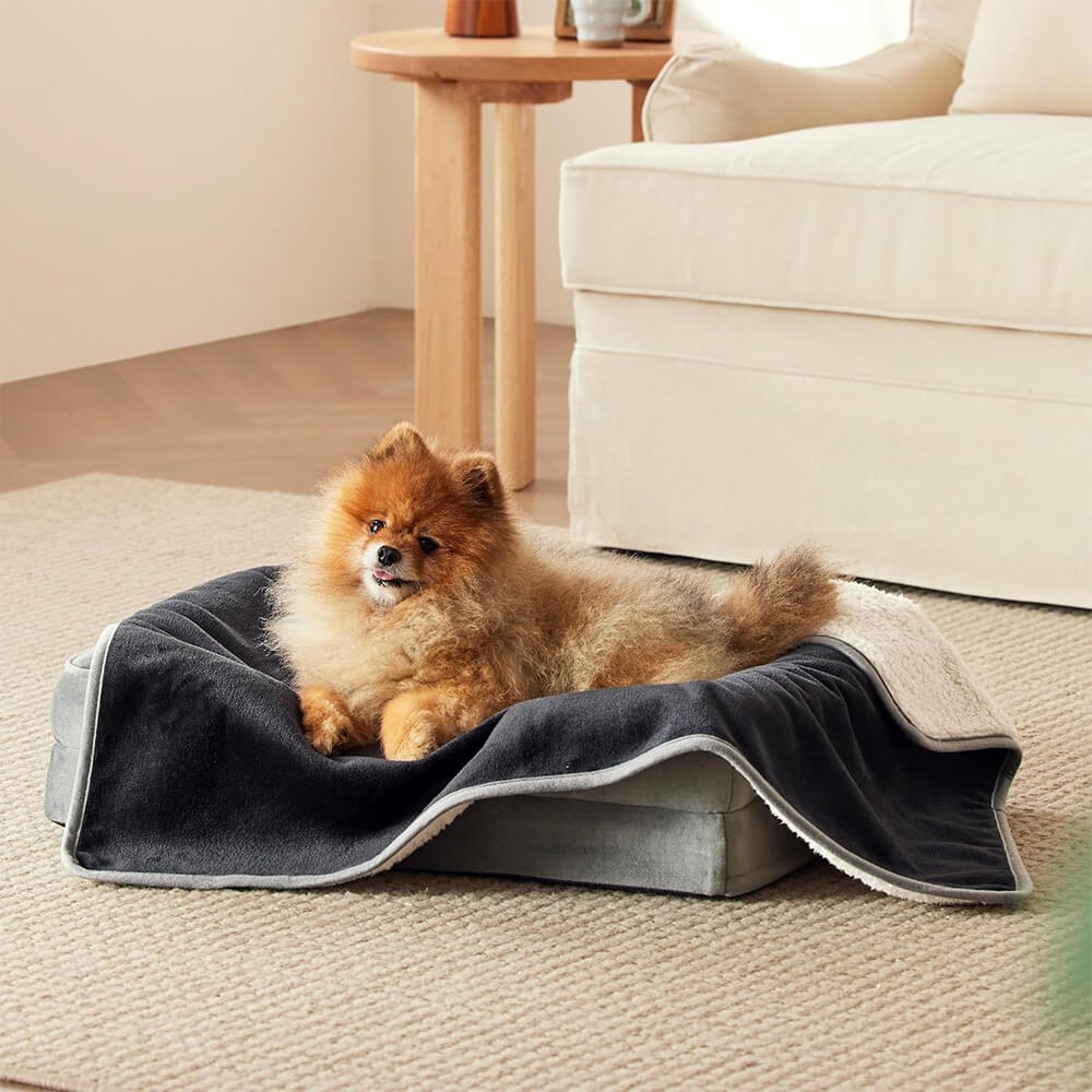 Couverture réversible en polaire pour animaux douce et protectrice