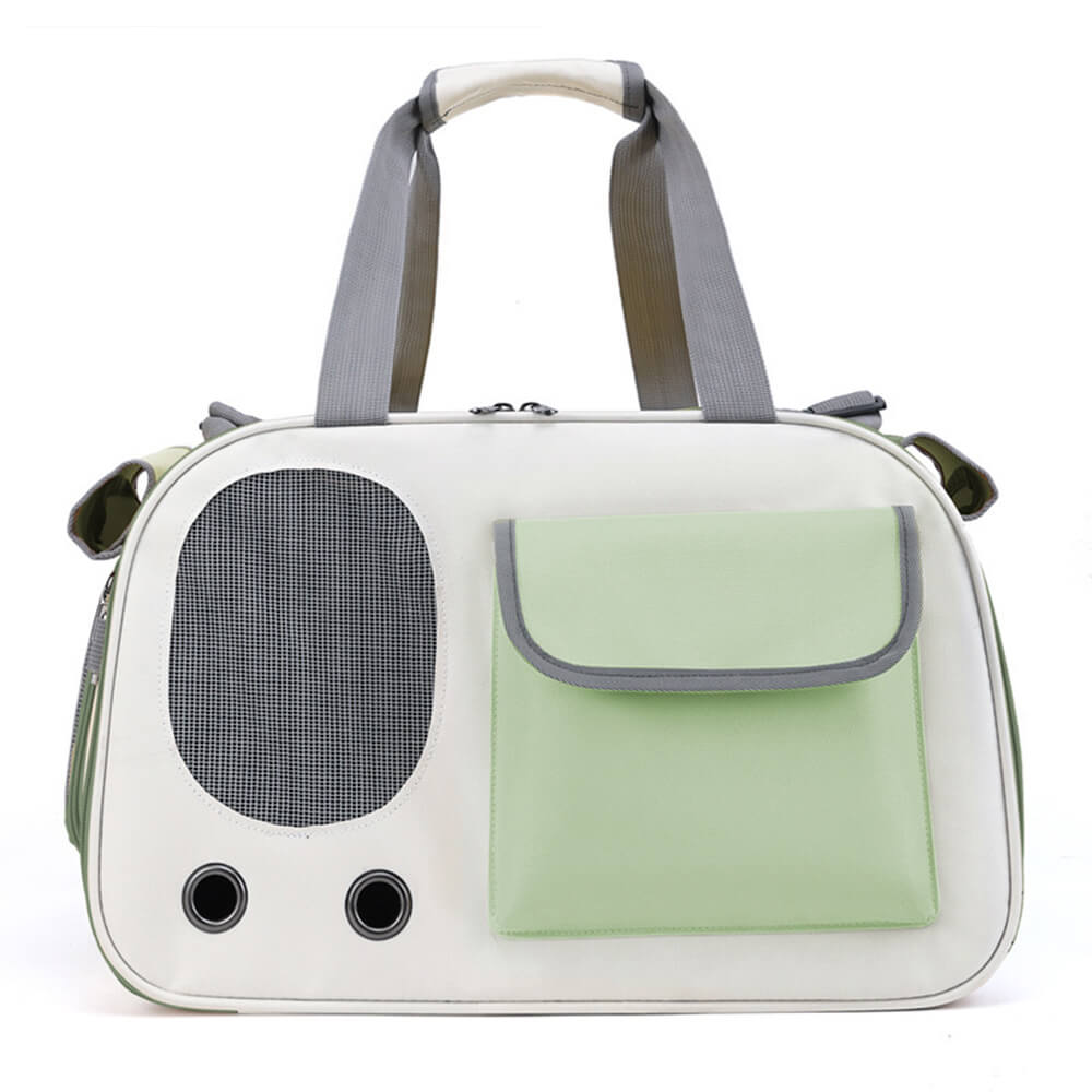 Sac de transport pour chat avec poigné confortable et poche latérale respirante