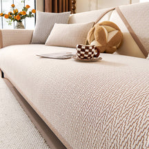 Housse de canapé antidérapante en tissu chenille résistant aux griffes pour intérieur minimaliste
