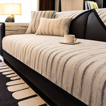 Housse de canapé en chenille antidérapante et résistante aux griffures avec motif texturé