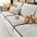 Housse de canapé rétro en chenille extensible design élégant protection complète