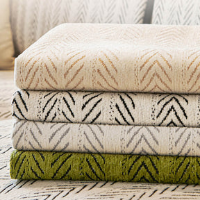 Housse de canapé rétro en chenille extensible design élégant protection complète