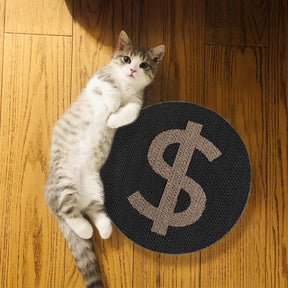 Panneau à gratter pour chat réversible forme de dollar