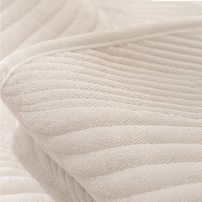 Housse de canapé antidérapante chaude en peluche motif feuilles