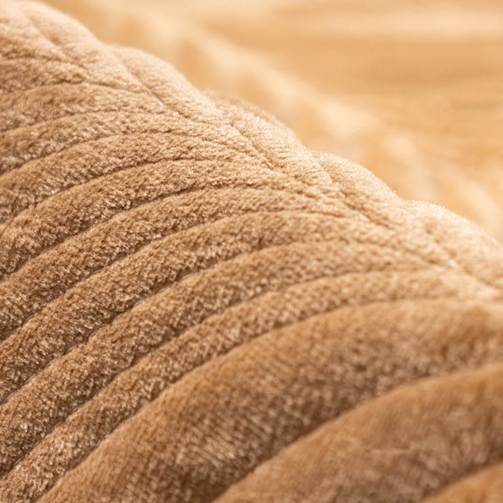 Housse de canapé antidérapante chaude en peluche motif feuilles