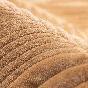 Housse de canapé antidérapante chaude en peluche motif feuilles