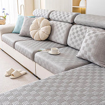 Housse de canapé extensible magique motif géométrique style moderne