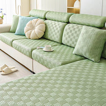 Housse de canapé extensible magique motif géométrique style moderne